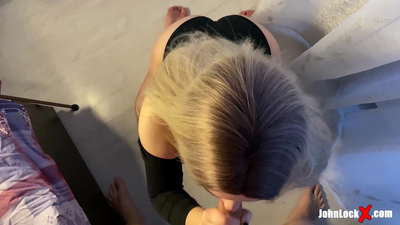 Redhead Sugno Dick a Fucking Up, Cael Cum ar Ei Ass